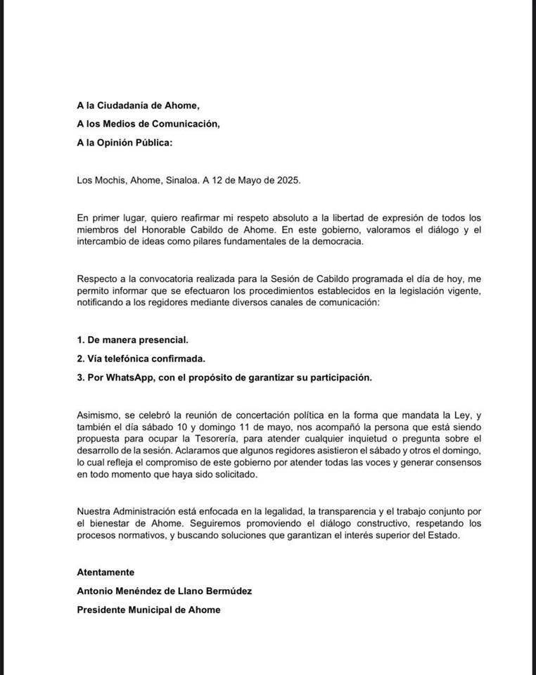 495599147_710665508014171_2684239567698532622_n “Se les invitó a cabildo en persona, por llamada y hasta por WhatsApp y no asistieron” Alcalde responde a regidores ausentes.